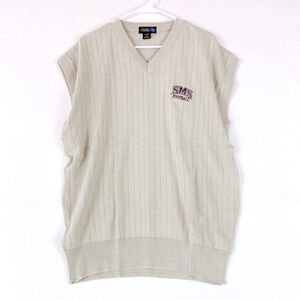 Vintage Catalina Bay SMS Bears Missouri V-Neck Sweater Vest Combed Cotton XL New